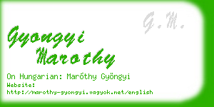 gyongyi marothy business card